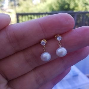 Sold, Genuine freshwater pearl earrings